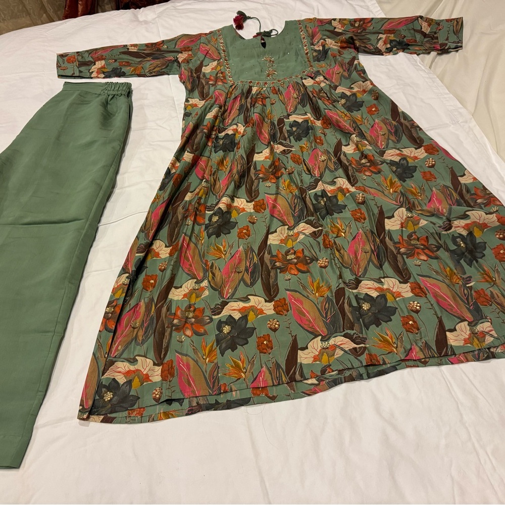 Indian dress with pant style bottom